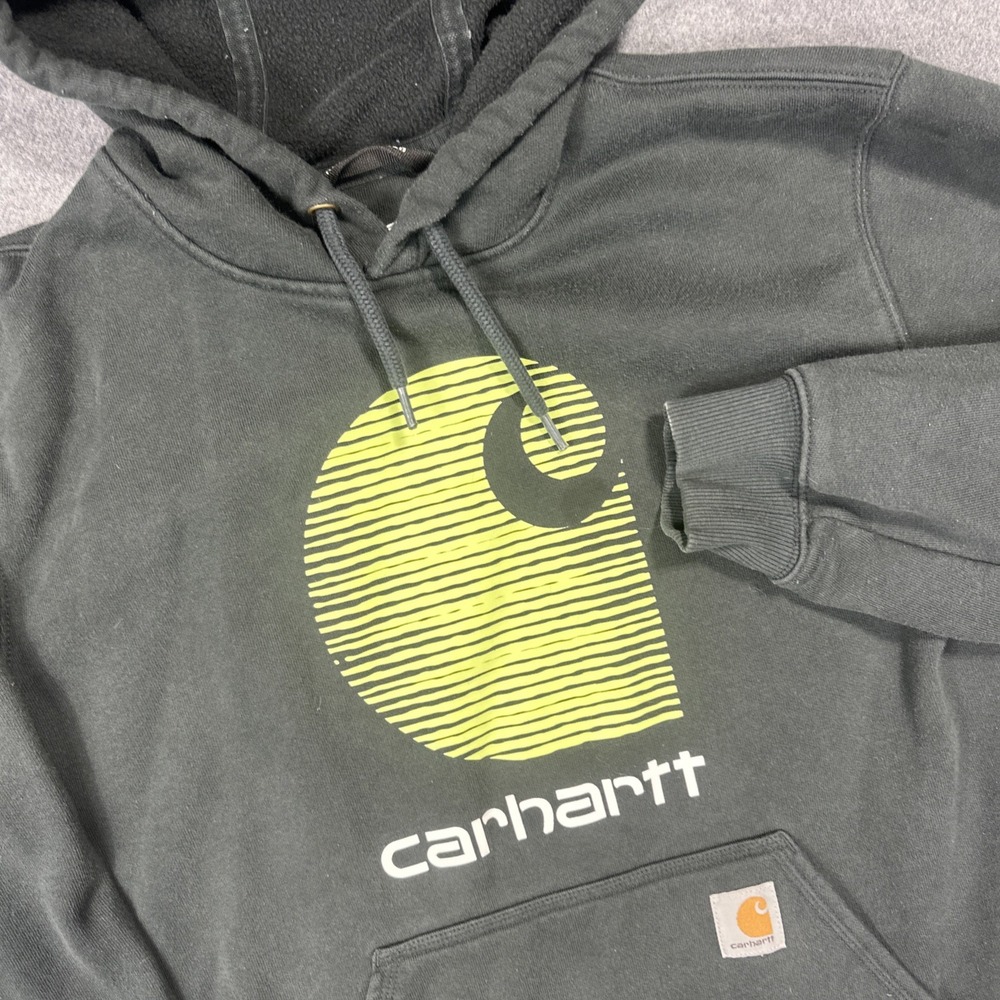 Carhartt Black Hoodie Mens Small Rain Defender‎ TS5431-M Pullover Relaxed Fit
